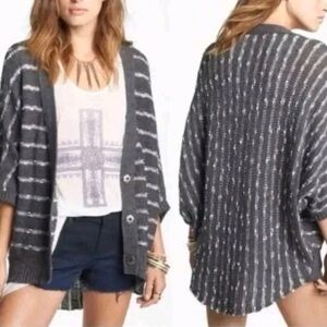 Free People Rabbit in the Moon Chunky Knit Oversized Cardigan Sweater